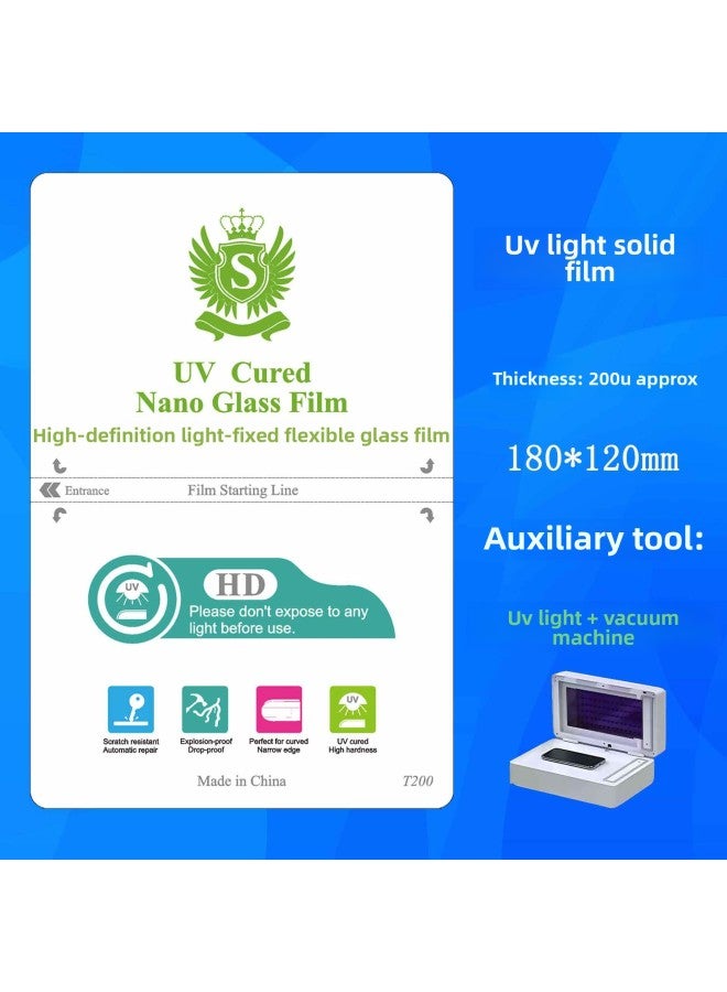 8 Inch UV Light Solid Film Cutting Machine Special Curing Film Curved Screen Mobile Phone Explosion-proof Anti-fall Flexible Glass Film-Color:(10 Sheets) UV Frosted Light Curing Film (0.2mm Thick) - Image 4