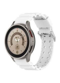 Generic Replacement Strap For Samsung Galaxy Watch 6 / 6 Classic Armored Solid Color Silicone Watch Band White 