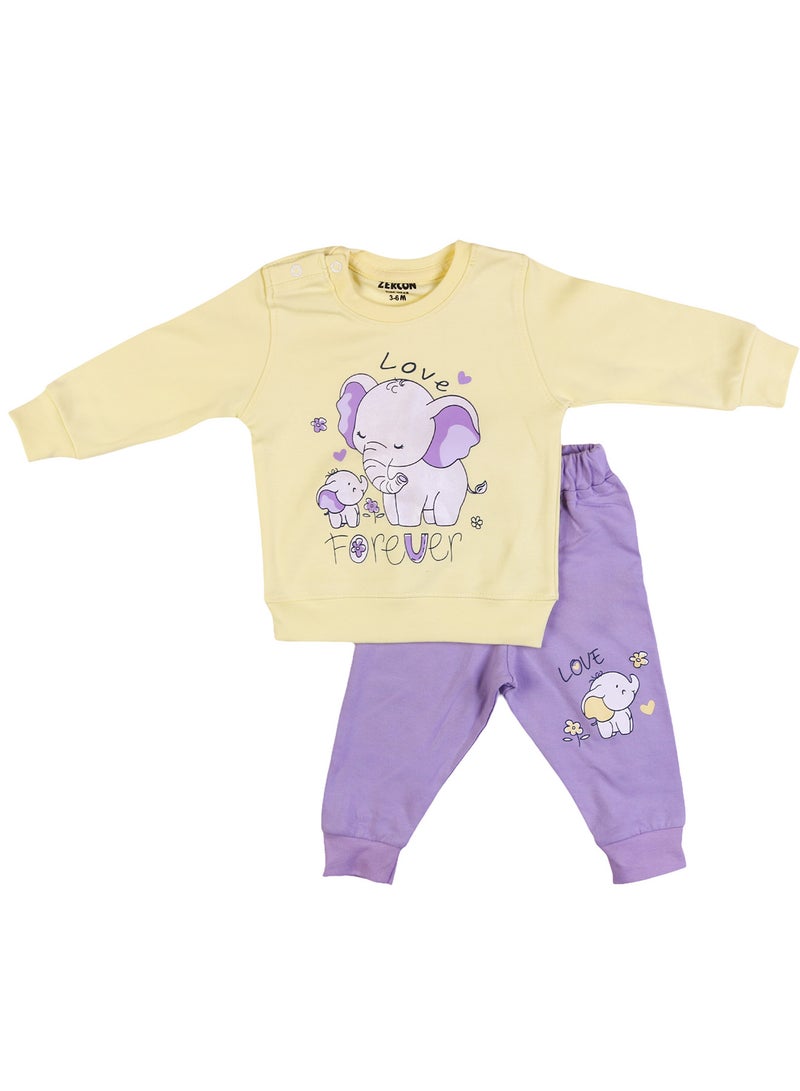 زيركون بيجامة مواليد  خريفي - Image 1