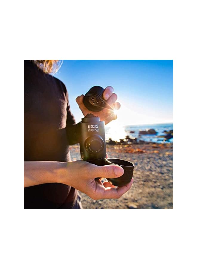 WACACO Minipresso GR Manually operated Mini Portable Espresso Maker- Extra Small ground coffee machine for Travel, Camping, Office-Black - Image 4