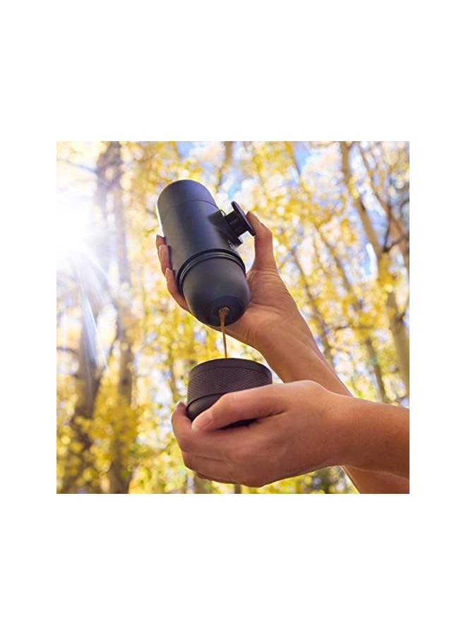WACACO Minipresso GR Manually operated Mini Portable Espresso Maker- Extra Small ground coffee machine for Travel, Camping, Office-Black - Image 3
