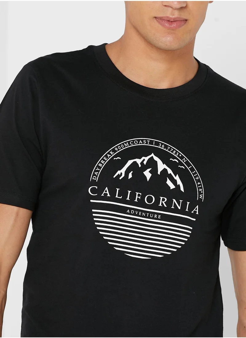 Seventy Five California Print T Shirt