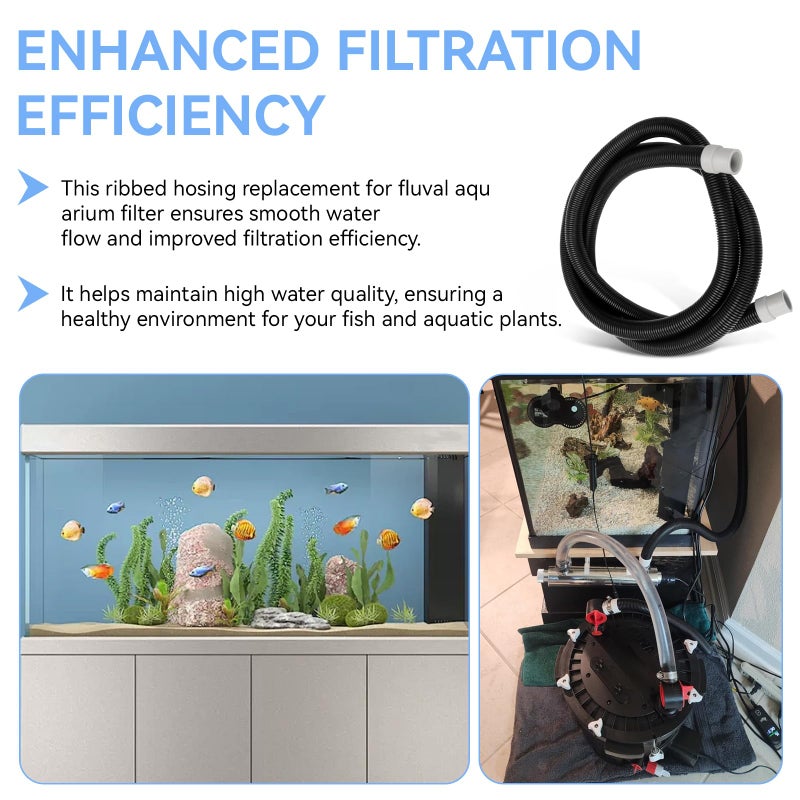 Magluv A20236 Ribbed Hosing for Fluval Hose Replacement Fit for Fluval FX2/FX4/FX6 Canister Filters, 13.25 ft, for Fluval Fx Hose Aquarium Filter Tubing Replacement Part - Image 5