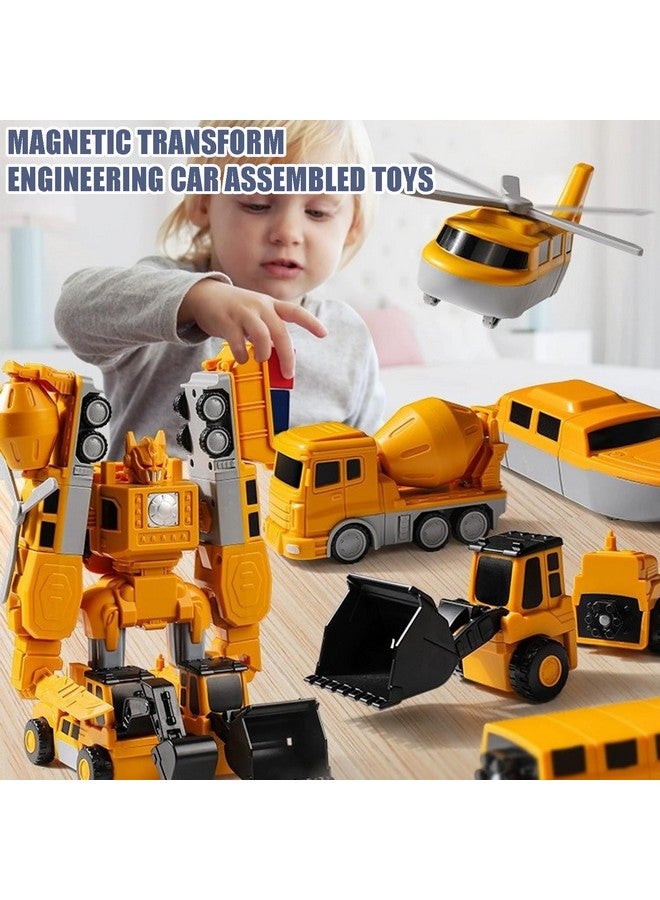 Sprstar Magnetic Transform Engineering Car Assembled Toys,Toy Construction Vehicles with Storage Box,Magnetic Blocks for Kids Age 3-5 4-8 Outdoor Toddler Activities Toys(Engineering Series-35 Pcs) - Image 4