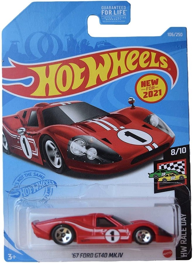 Hot Wheels '67 Ford GT40 Mk.IV, Retro Racers 4/10 [red] 106/250 - Image 1