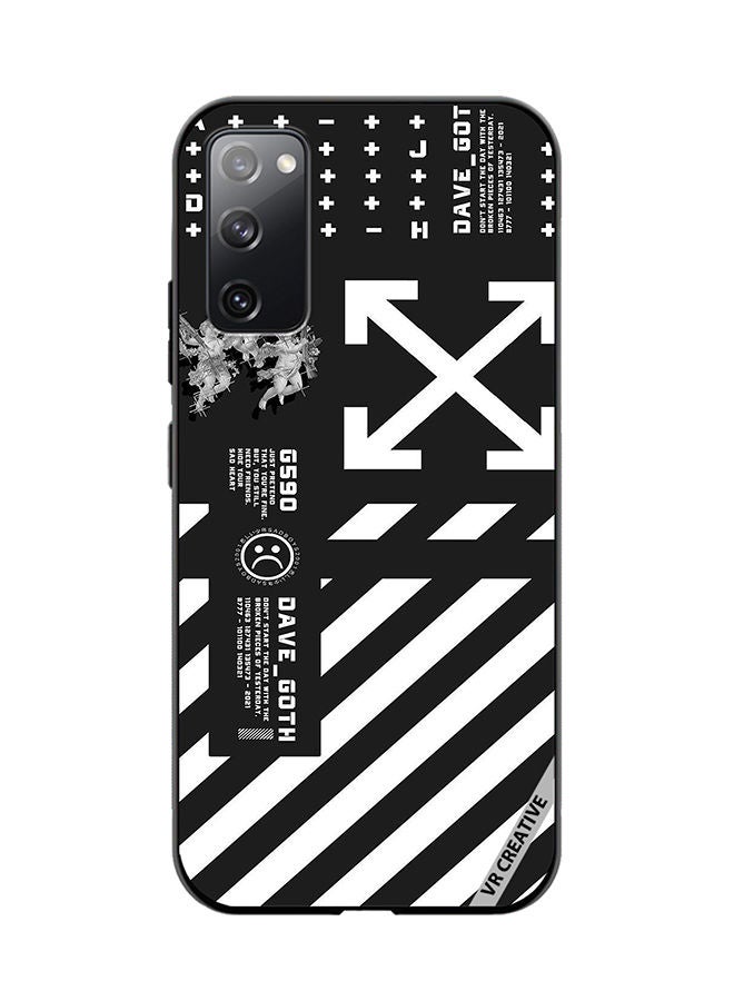 VR CREATIVE Protective Case Cover For Samsung Galaxy S20 FE 5G Dave Goth Logo Design Multicolour - Image 1