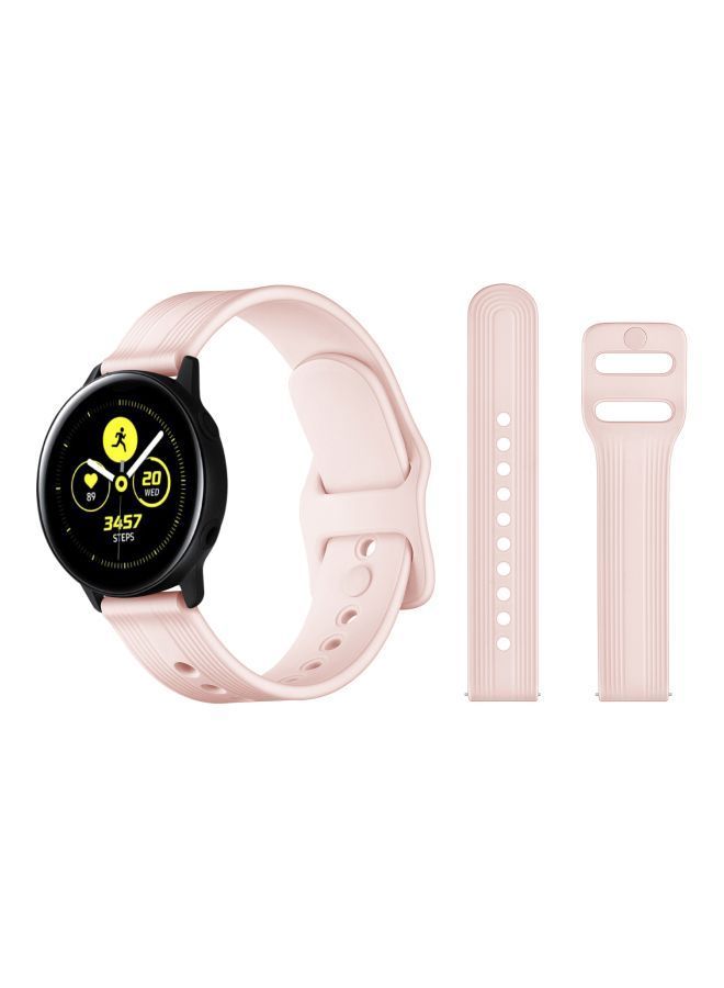 NIBEMINENT Flat Pin Replacement Band For Samsung Active 2 40/44mm Pink - Image 2