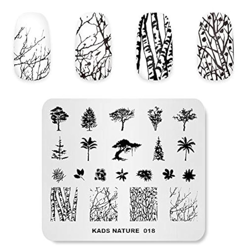 Rolabling Tropical Scenery Nail Art Stamping Plates  Stamping Templates Image Plate Stencil Tool NA018