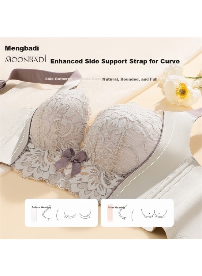 Moonbadi Women's Small Bust Enhancing Wireless Push-up Bra Beauty Salon Shaping Side Support Back Bra - Image 3