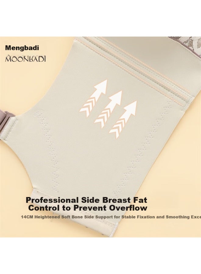 Moonbadi Women's Small Bust Enhancing Wireless Push-up Bra Beauty Salon Shaping Side Support Back Bra - Image 4