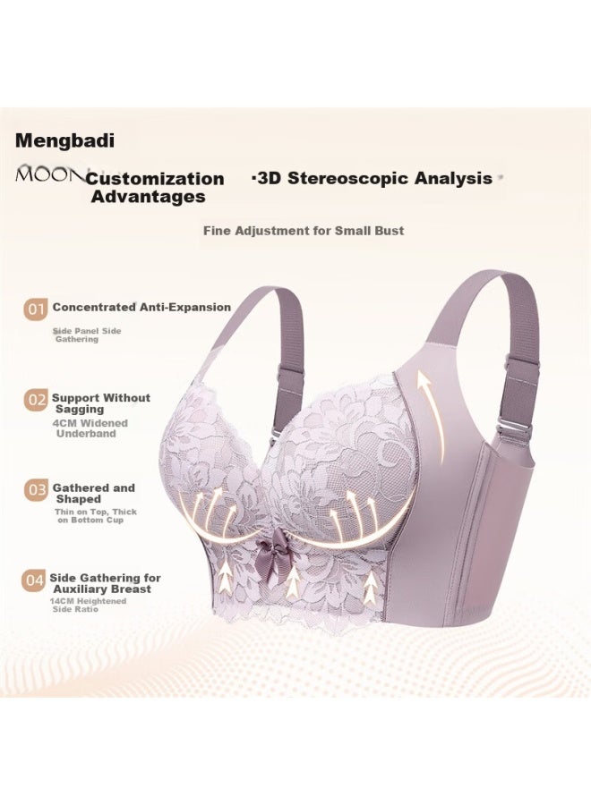 Moonbadi Women's Small Bust Enhancing Wireless Push-up Bra Beauty Salon Shaping Side Support Back Bra - Image 2