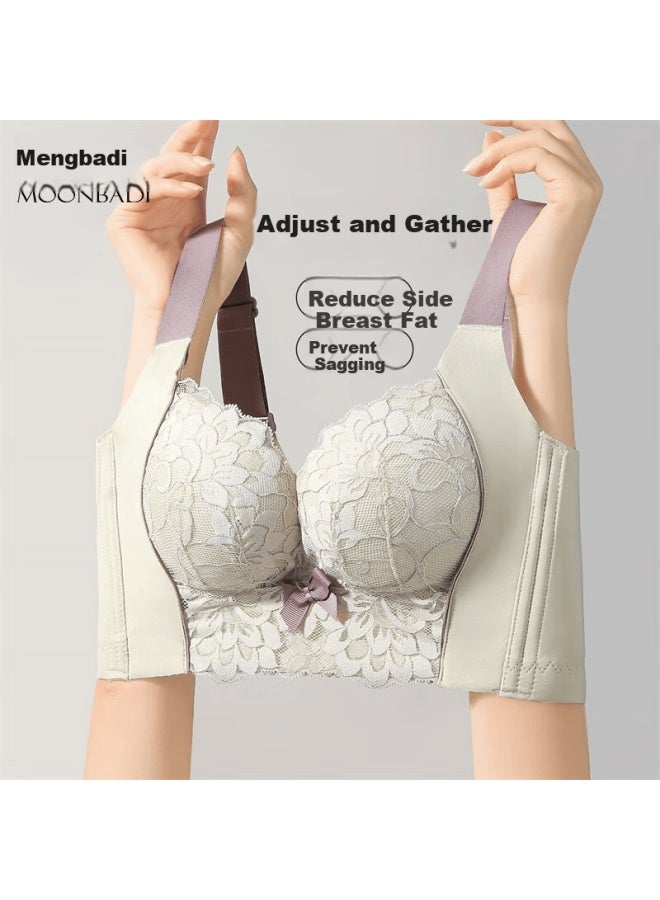 Moonbadi Women's Small Bust Enhancing Wireless Push-up Bra Beauty Salon Shaping Side Support Back Bra - Image 1