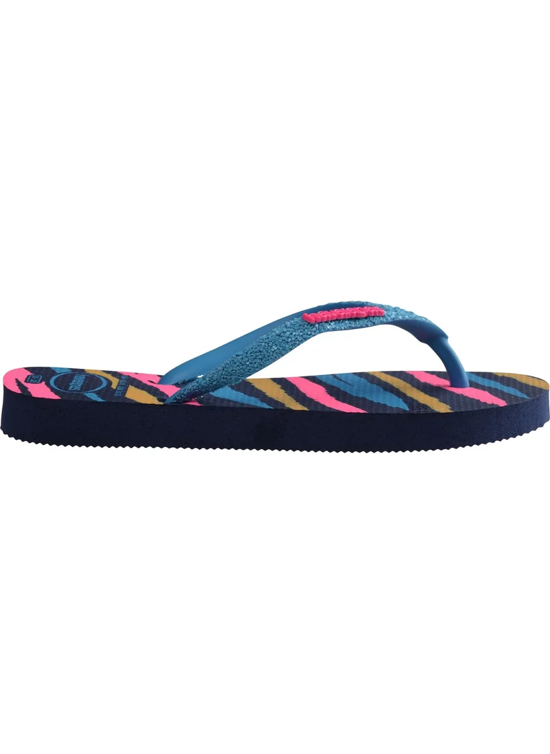 havaianas Blue - Multicolored Women's Beach Slippers Kids Slim Glitter Trendy