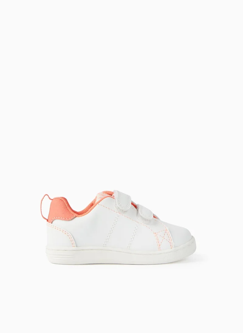 Zippy Trainers for Baby Girls 'ZY 1996', White/Coral