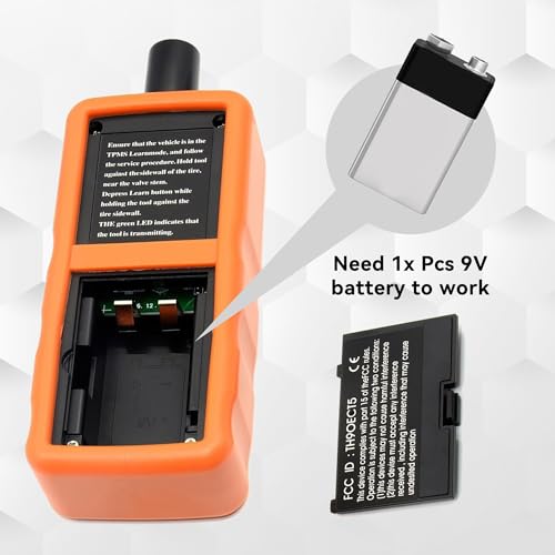 Tioollev TPMS Relearn Tool Tire Sensor, Automotive Tire Pressure Monitor Sensor Activation Reset Tool OEC-T5, System Programming Training for Most Series Vehicles (Orange) - Image 5