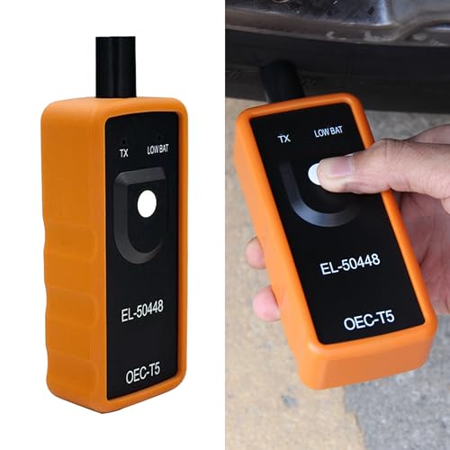 Tioollev TPMS Relearn Tool Tire Sensor, Automotive Tire Pressure Monitor Sensor Activation Reset Tool OEC-T5, System Programming Training for Most Series Vehicles (Orange) - Image 1