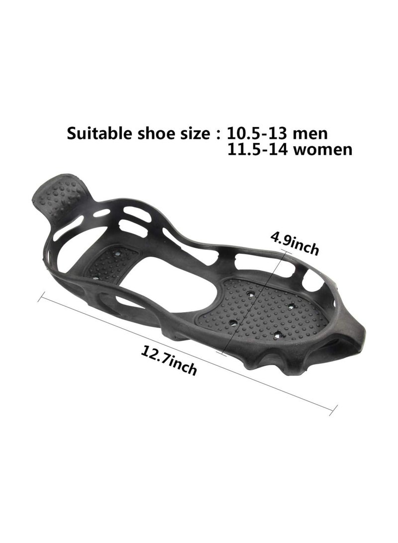 SYOSI Ice Cleats, Traction Cleats for Boots Shoes, Anti Slip Spike Shoes ice Cleats Snow Traction Cleats crampons for Shoes and Boots, for Men Women Kids Outdoor Recreation and Outdoor Work(L) - Image 2