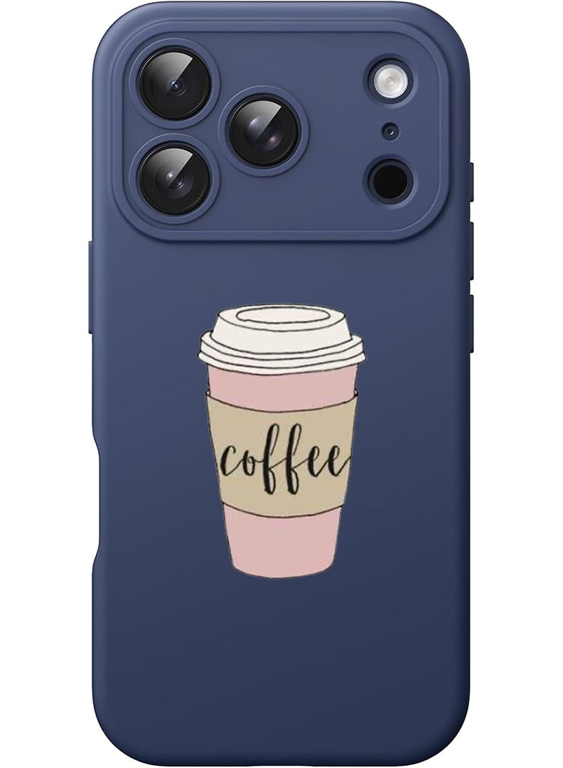 Theodor Protective Slim Fit Case Liquid Silicone Cover with Full Body Protection Anti-Scratch Shockproof Case For Apple iPhone 17 Pro (Blue) Coffee (2) - Image 1