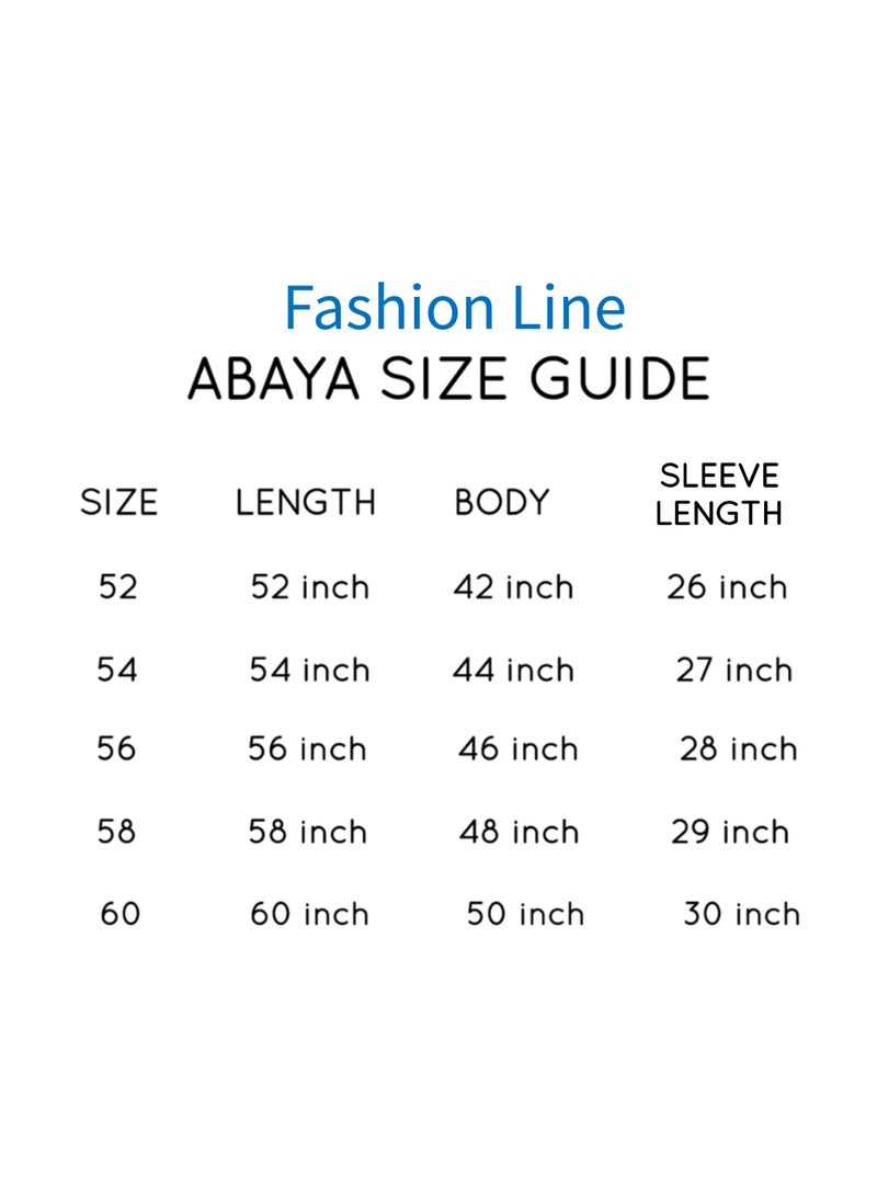 FASHION LINE - Abaya V-Neck Black Musazar with half Closh Black - Image 1