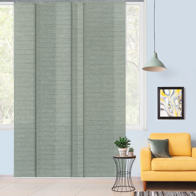GoDear Design GoDear Design Adjustable Sliding Panel Track Blinds Fits Windows Patio Doors Sliding Glass Doors Closet Doors Adjustable Track Width 458 86 Trimmable Panel Height Up to 96 Blushing Hippo 