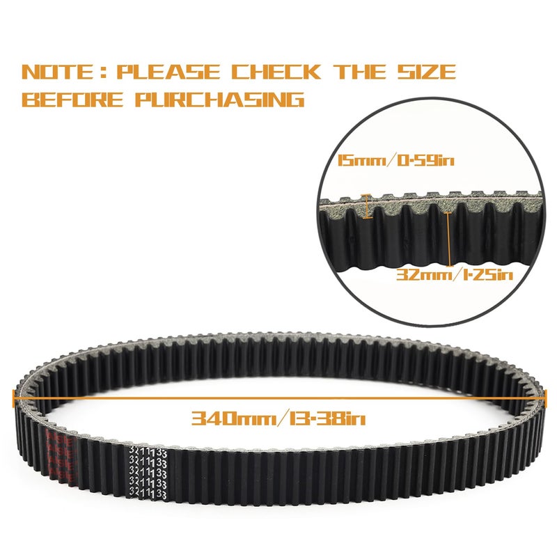 KARSEE Drive Belt 24C4022 3211133 Compatible with Polaris Ranger 800 700 RZR 800 20112014 3211162 3211118 Carbon Cord CVT Belts - Image 5