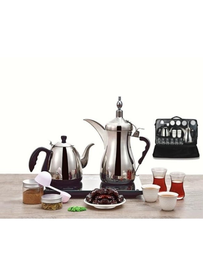 LC Gulf Dalla Electric Arabic Coffee & Tea Maker Machine with Glass and Accessories 1 Liter, GA C84845 - Image 1