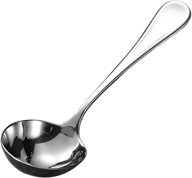 304 Stainless Steel Round Head Soup Spoons Tablespoons For Kitchen And Restaurant Use - Image 4
