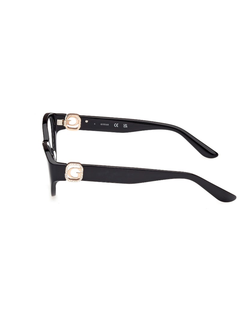 GUESS Women's Cat Eye Shape Eyeglass Frames - GU5011900551 - Lens Size: 51 Mm - Black - Image 2