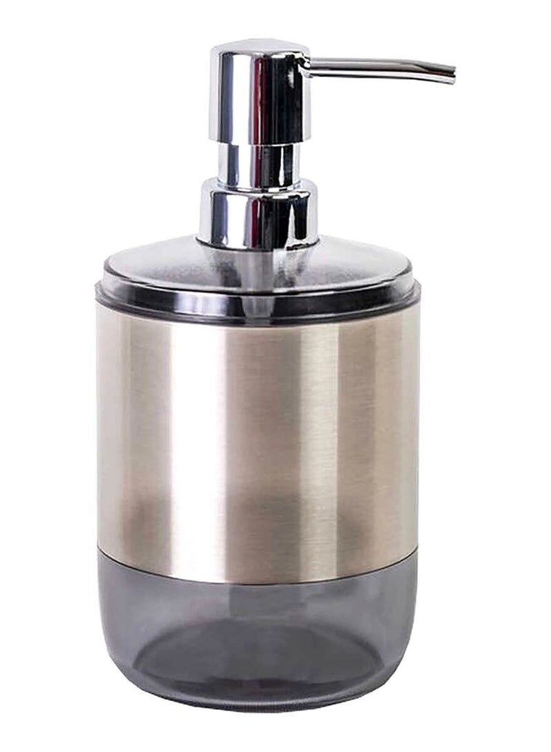 Primanova XL Stainless Steel and Plastic Liquid Soap Dispenser Black and Silver 800ml