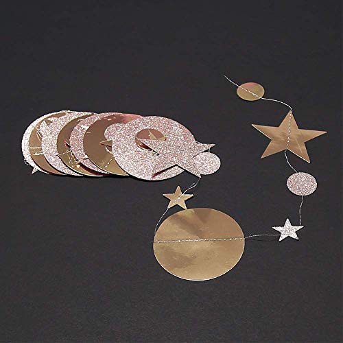 Decor365 Twinkle Star Garland Champagne Gold Party Decorations Stars Banner Ceiling Hanging Decor Streamer Backdrop for Birthday Baby Shower Christmas New Year Eve Starry Night Theme Party Supplies - Image 2