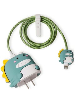 SYOSI 3D Cute Cartoon Series Fast Charger Protector for iPhone 18W 20W iPhone 14 13 12 11 Pro Max Fast Charging Cable Charger Head Protective Cover Cable Accessory Data Cable Protective Sleeve.  - Image 1