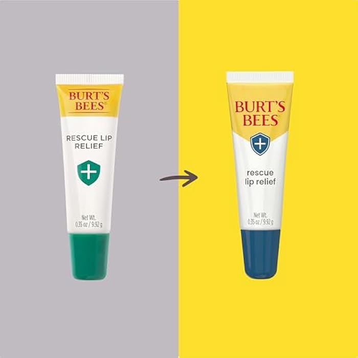 Burt's Bees Rescue Lip Relief with Shea Butter and Echinacea, 100% Natural Origin, 0.35 Ounces(Pack May Vary) - Image 2