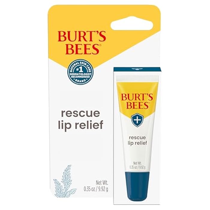 Burt's Bees Rescue Lip Relief with Shea Butter and Echinacea, 100% Natural Origin, 0.35 Ounces(Pack May Vary) - Image 1