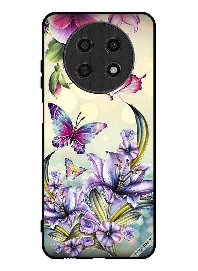 Covernex Protective Case Cover For Huawei nova Y91 Purple Flowers & Butterflies - Image 1