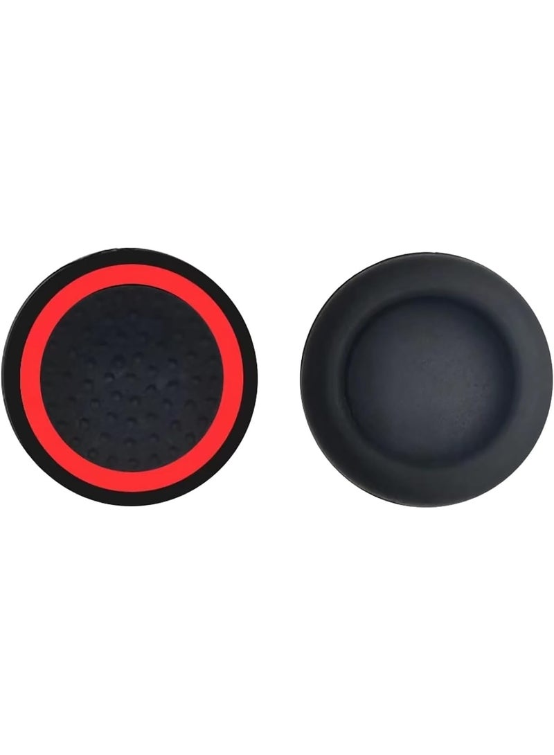 Analog Cover Compatible with Lenovo Legion Go, 4 Pieces Silicone Joystick Thumb Stick Grips Cap Cover Case Protective Case, Soft and Non-Slip – Black/Red+Black/White - Image 3