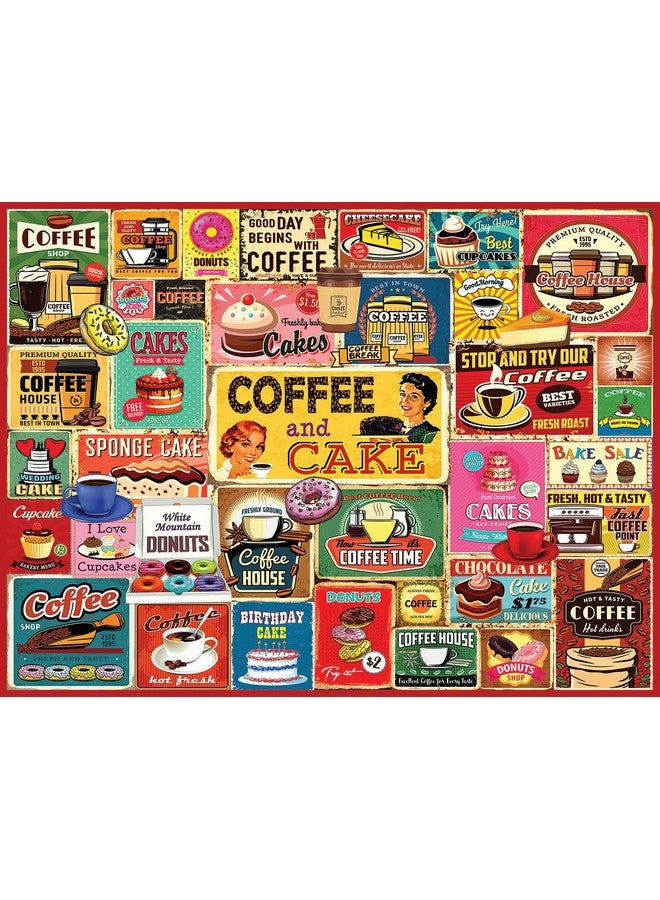 White Mountain - Coffee & Cake, 500 Piece Jigsaw Puzzle, Sweets & Muffins Puzzle - Image 1