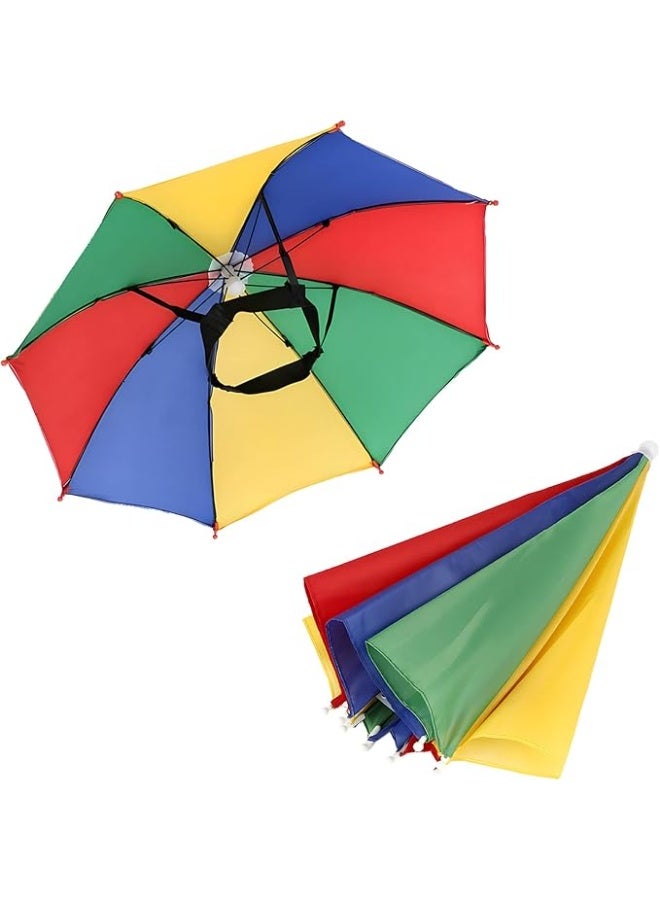 Thematis Hands-Free Umbrella Hat - Foldable, Colorful Sun & Rain Protection Cap for Fishing, Festivals, and Outdoors - Image 1