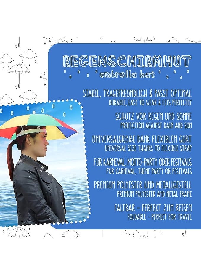 Thematis Hands-Free Umbrella Hat - Foldable, Colorful Sun & Rain Protection Cap for Fishing, Festivals, and Outdoors - Image 4
