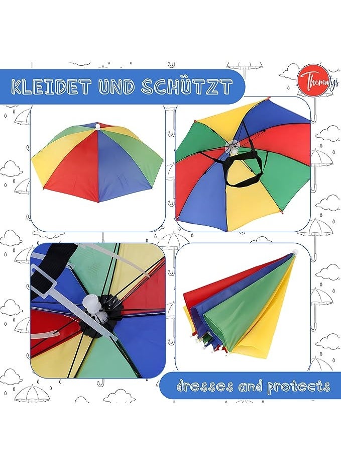 Thematis Hands-Free Umbrella Hat - Foldable, Colorful Sun & Rain Protection Cap for Fishing, Festivals, and Outdoors - Image 5