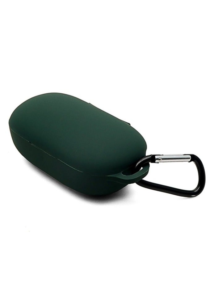 حافظة سيليكون متوافقة مع سماعات Anker Soundcore Life P2، غطاء حماية مع حلقة تثبيت (أخضر زمردي) - Image 1