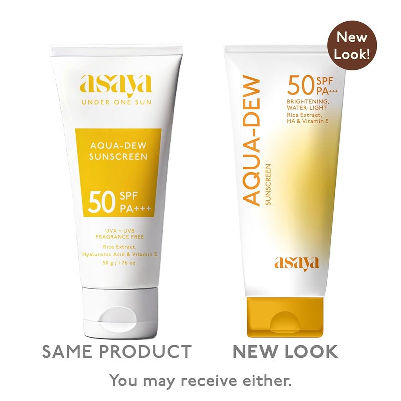 Asaya واقي شمس أسايا أكوا ديو SPF 50 PA حماية خفيفة من الأشعة الزرقاء مع مستخلص الأرز بدون أثر أبيض يمنع التسمير خفيف للغاية مقاوم للماء والعرق خالي من العطور لبشرة متجانسة ومتألقة للرجال والنساء للبشرة الدهنية والجافة والحساسة 50 مل - Image 2