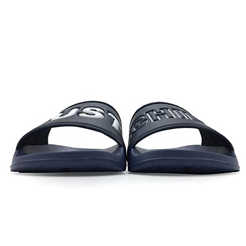 FUNKYMONKEY Men's Casual Sandal Slippers Outdoor Indoor Slide for Men (7 M US, Navy/Just Chill) - Image 3