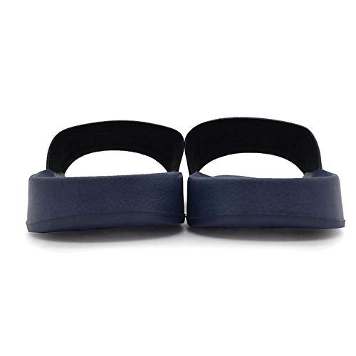FUNKYMONKEY Men's Casual Sandal Slippers Outdoor Indoor Slide for Men (7 M US, Navy/Just Chill) - Image 5