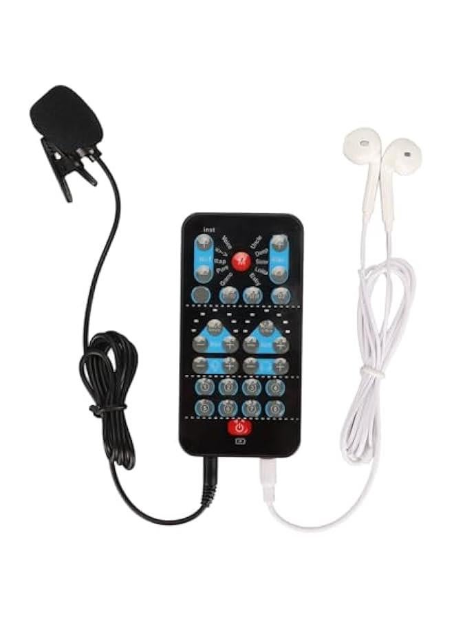 أنكوفو زي تنكري للصوت، مغير صوت اسود مع 8 مؤثرات صوتية للموبايل - Image 1