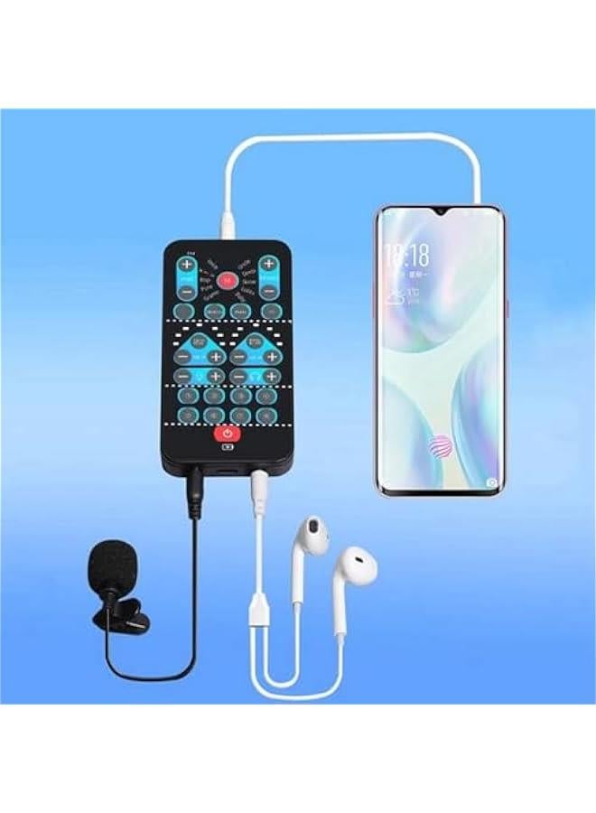 أنكوفو زي تنكري للصوت، مغير صوت اسود مع 8 مؤثرات صوتية للموبايل - Image 2