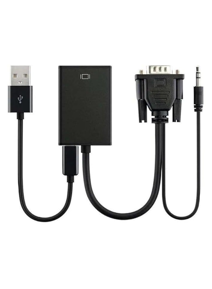 erorex VGA to HDMI Adapter, 1080P VGA Male to HDMI Female Converter, Premium Quality VGA Male to HDMI Female Conversion lead,1080P with Audio video Output Cable - Perfect for Laptop, HDTV, and Monitor Connec - Image 1