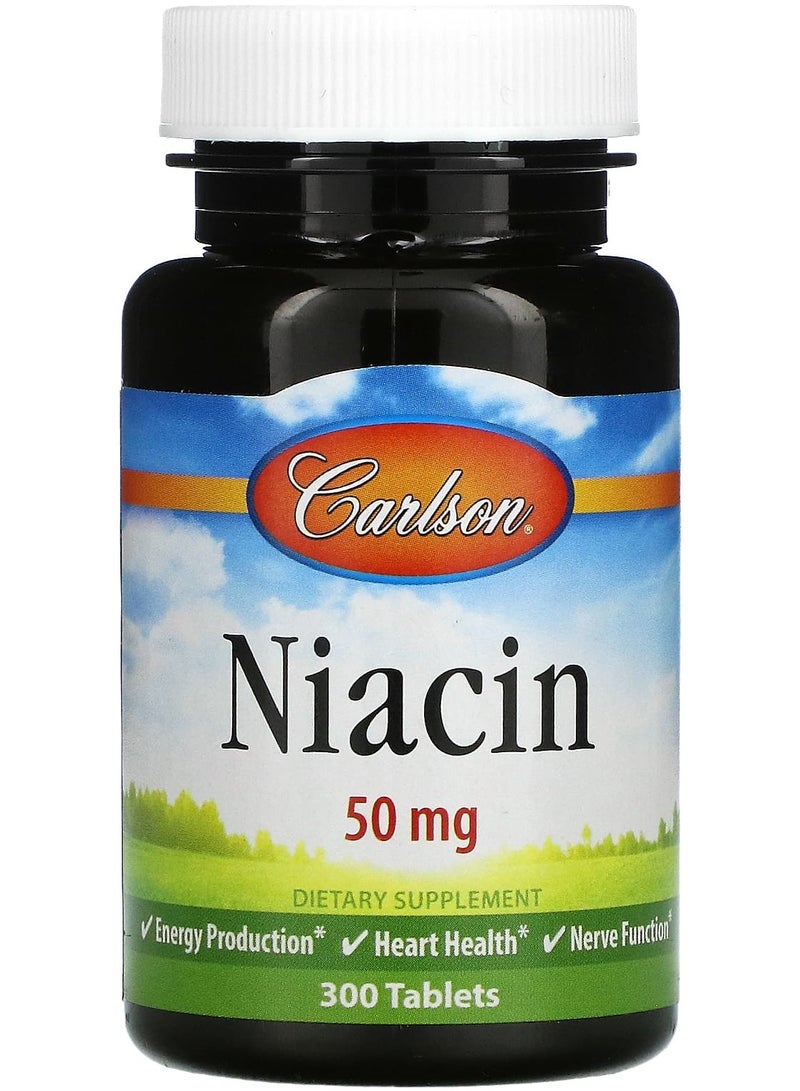 Niacin, 50 mg, 300 Tablets