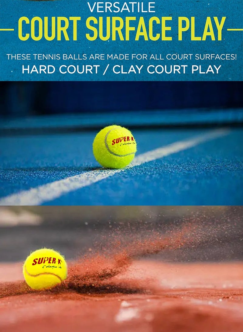 Mesuca Tennis Balls - Pack Of 3 Premium Tennis Balls Of Official Size and ITF Approved, US Open Standard Bounce, High Performance Tennis Balls For Training and Professional Play and For All Court Surfaces - Image 5