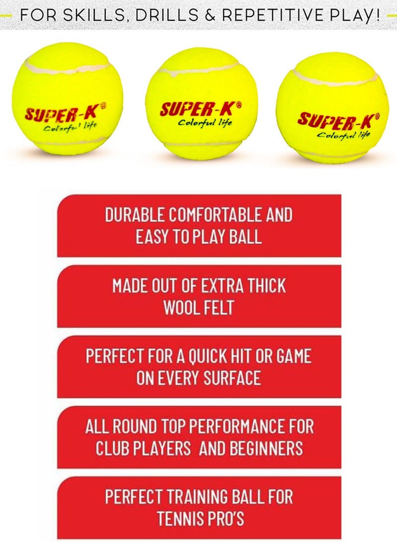 Mesuca Tennis Balls - Pack Of 3 Premium Tennis Balls Of Official Size and ITF Approved, US Open Standard Bounce, High Performance Tennis Balls For Training and Professional Play and For All Court Surfaces - Image 3