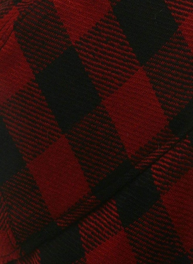 DSquared Red Plaid Trapper Faux Fur Aviator Hat - Warm Bomber Trooper Hat - Perfect Winter Luxury Gift - Image 5